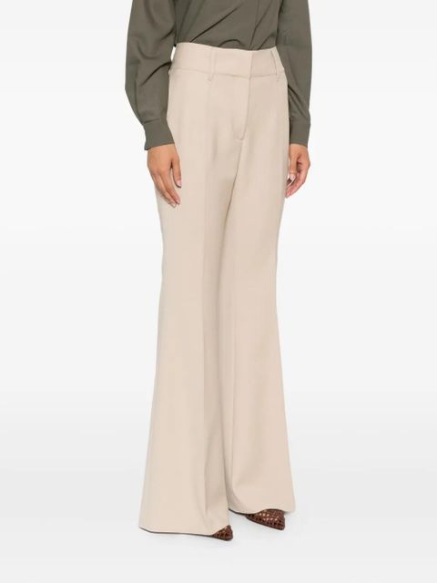 Gabriela Hearst pleated flared trousers - Neutrals