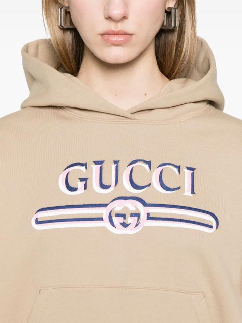 Gucci logo-print hoodie - Brown - zdjęcie produktu nr 2