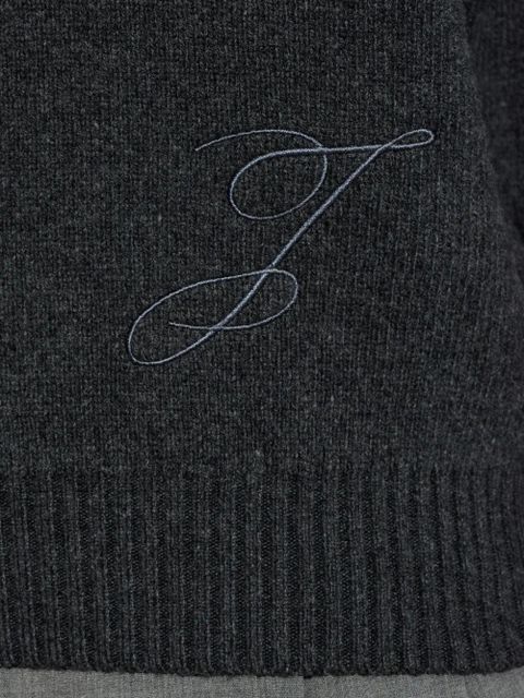 Jacquemus Pallone turtleneck embroidered sweater - Grey