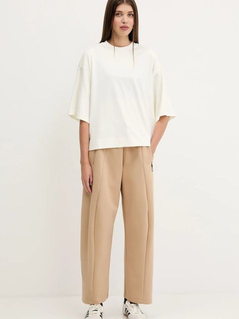 adidas spodnie dresowe Z.N.E. damskie kolor beżowy gładkie JW7770 - zdjęcie produktu nr 2