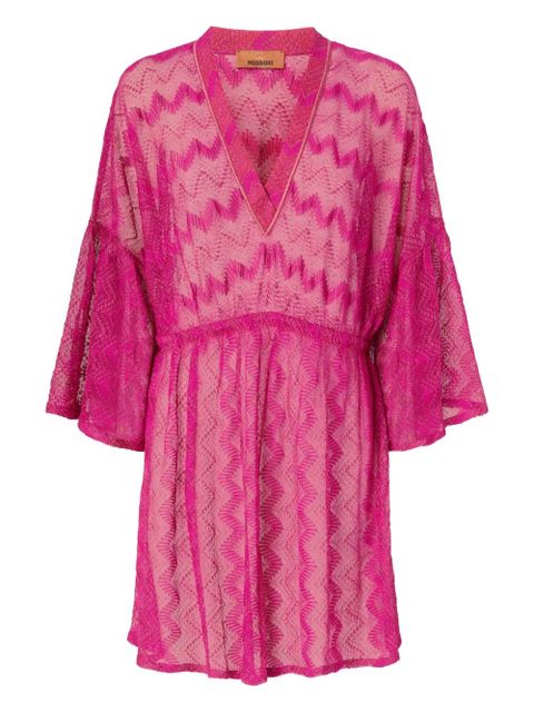 Missoni zigzag-woven mini dress - Purple - zdjęcie produktu nr 1