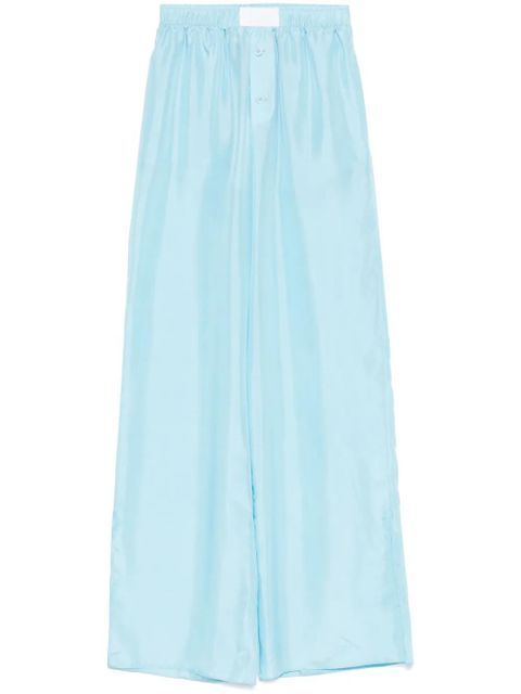 MM6 Maison Margiela silk trousers - Blue - zdjęcie produktu nr 1