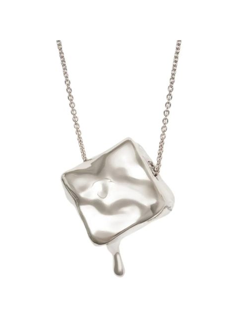 Rabanne hammered-effect pendant necklace - Silver - zdjęcie produktu nr 2