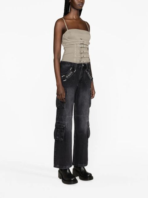 MISBHV Harness Strap cargo jeans - Black