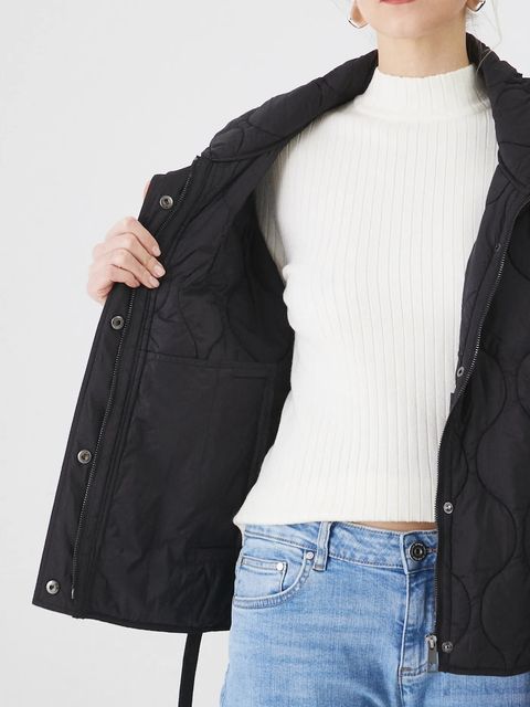 Medicine kurtka damska kolor czarny przejściowa oversize