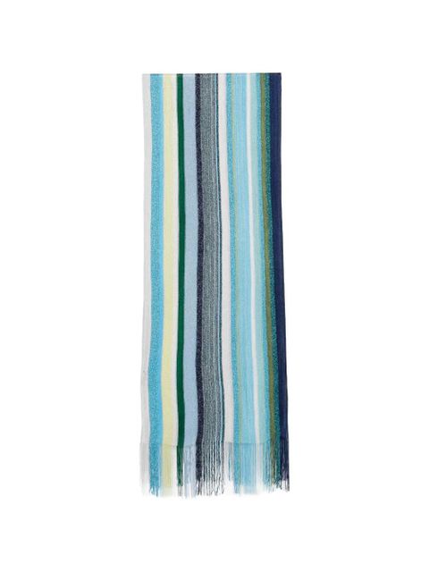 Missoni striped fringed scarf - Blue - zdjęcie produktu nr 1