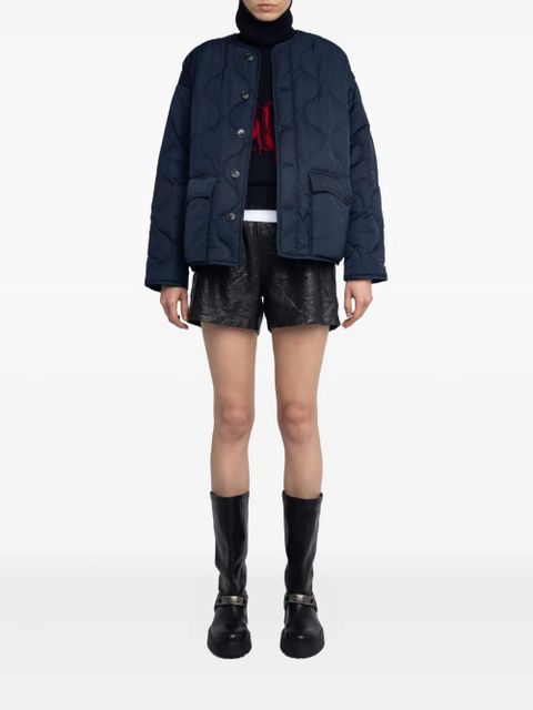 Zadig&Voltaire Bunji quilted button-fastening jacket - Blue - zdjęcie produktu nr 2