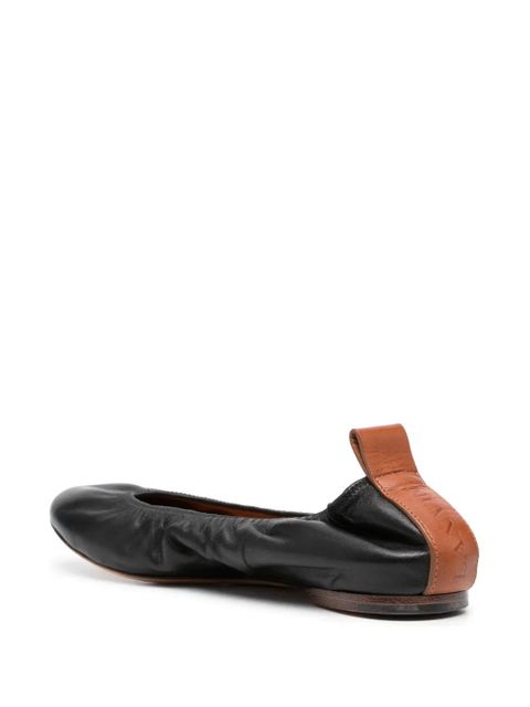 Lanvin leather ballerina shoes - Black