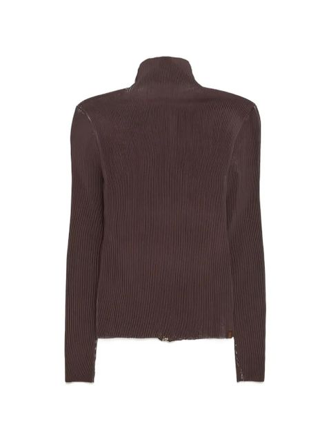 Isa Boulder zip-up ribbed cardigan - Brown - zdjęcie produktu nr 2