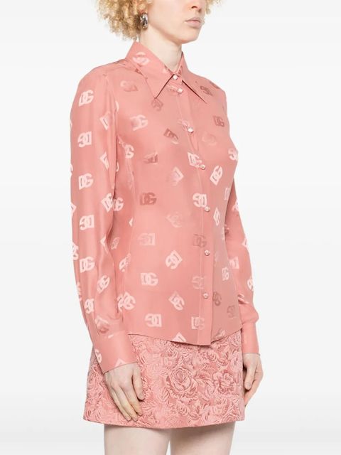 Dolce & Gabbana DNA logo-jacquard shirt - Pink