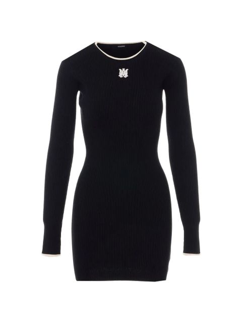AMIRI embroidered-logo mini dress - Black - zdjęcie produktu nr 1