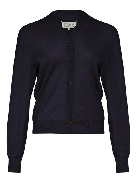 Maison Margiela wool cardigan - Blue - zdjęcie produktu nr 1
