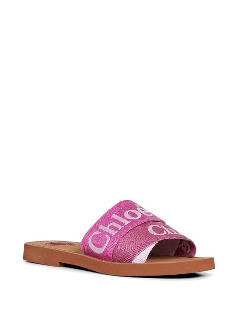 Chloé logo-print sandals - Pink - zdjęcie produktu nr 2