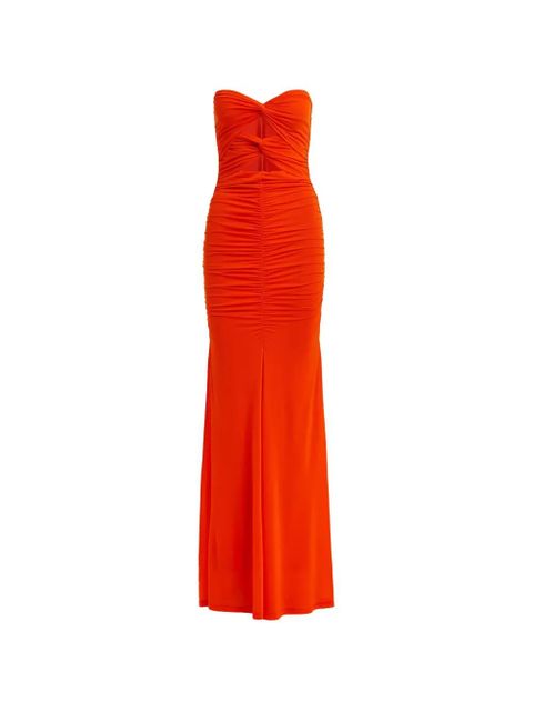 Essentiel Antwerp strapless ruched maxi dress - Orange - zdjęcie produktu nr 1