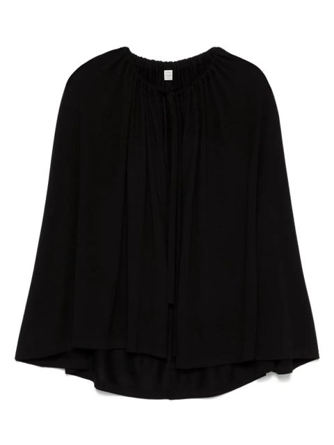 TOTEME drawstring cape - Black - zdjęcie produktu nr 1