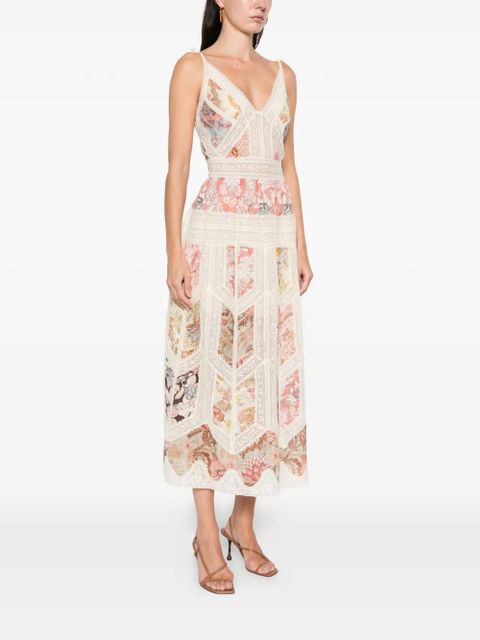 ZIMMERMANN Daylight Slip floral-print midi dress - Neutrals