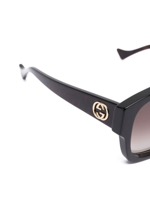 Gucci Eyewear oversized square-frame sunglasses - Black