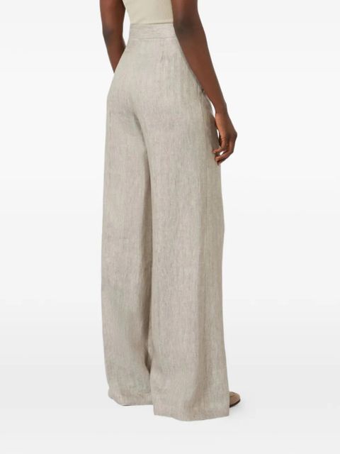Max Mara Herringbone linen twill trousers - Neutrals