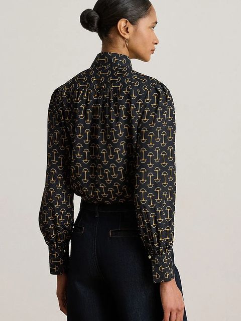 Lauren Ralph Lauren bluzka damska kolor granatowy wzorzysta 200P03558 - zdjęcie produktu nr 2