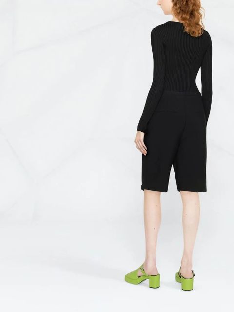 Self-Portrait cut-out knitted top - Black