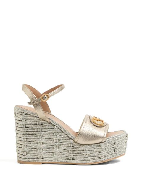 Valentino Garavani VLogo Signature wedge sandals - Neutrals