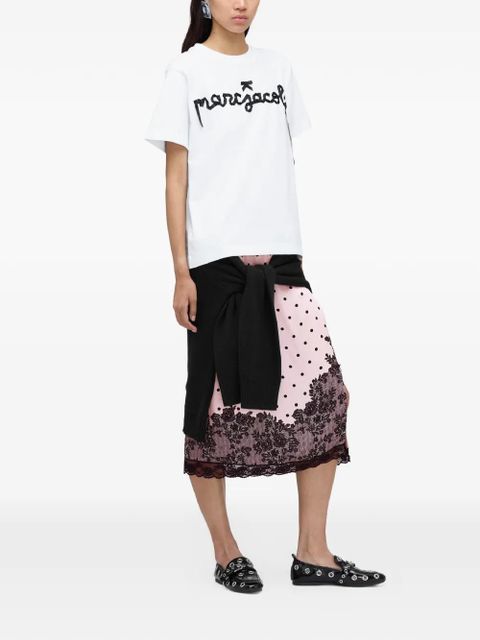 Marc Jacobs logo-detail ribbonT-shirt - White