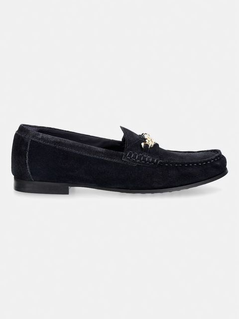 Tommy Hilfiger mokasyny damskie zamszowe TH CHAIN SUEDE LOAFER - zdjęcie produktu nr 1