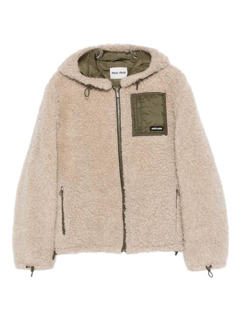 Miu Miu hooded chest-pocket jacket - Neutrals - zdjęcie produktu nr 2