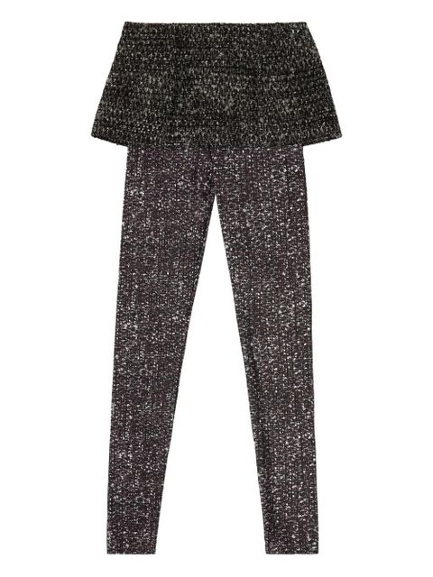 Diesel textured-panelled leggings - Grey - zdjęcie produktu nr 1