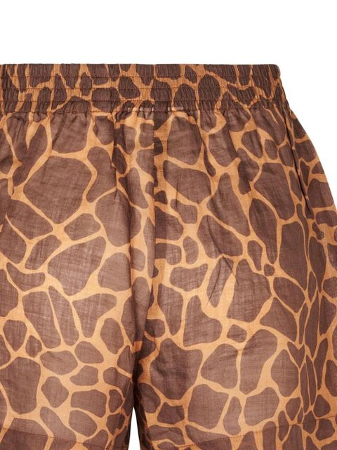 MC2 Saint Barth giraffe-print shorts - Brown - zdjęcie produktu nr 2