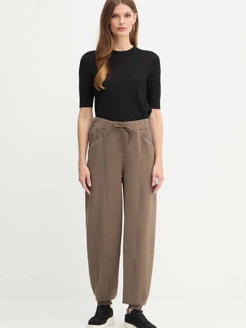 BOSS spodnie dresowe damskie kolor brązowy gładkie 50548633 - zdjęcie produktu nr 2