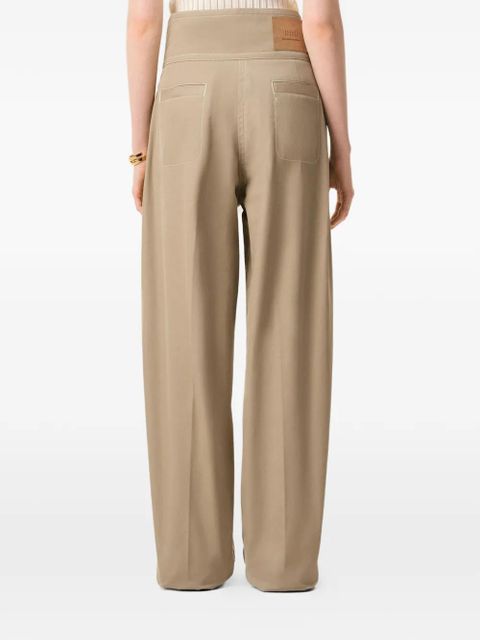 AMI Paris cotton wrapped belted trousers - Neutrals