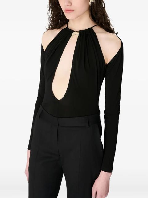 Marine Serre draped keyhole bodysuit - Black - zdjęcie produktu nr 2