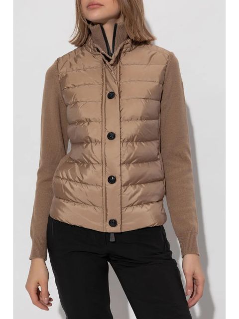 Moncler Grenoble panelled cardigan - Brown