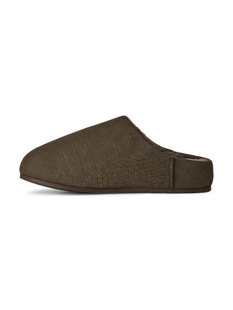 UGG kapcie nubukowe W Elea Embossed Slip-On