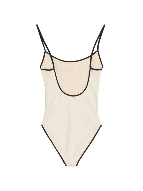 Valentino Garavani lycra piqué swimsuit - Neutrals
