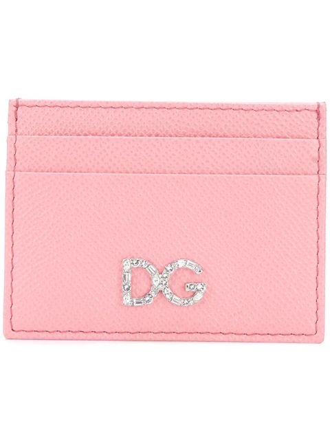Dolce & Gabbana logo plaque cardholder - Pink - zdjęcie produktu nr 1