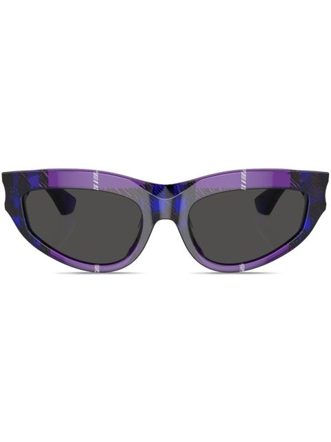 Burberry Eyewear checkered cat-eye sunglasses - Purple - zdjęcie produktu nr 1