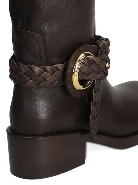 ZIMMERMANN Helix braided buckle boots - Brown - zdjęcie produktu nr 2