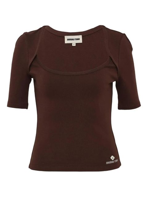 SHUSHU/TONG raglan-sleeve T-shirt - Brown - zdjęcie produktu nr 1