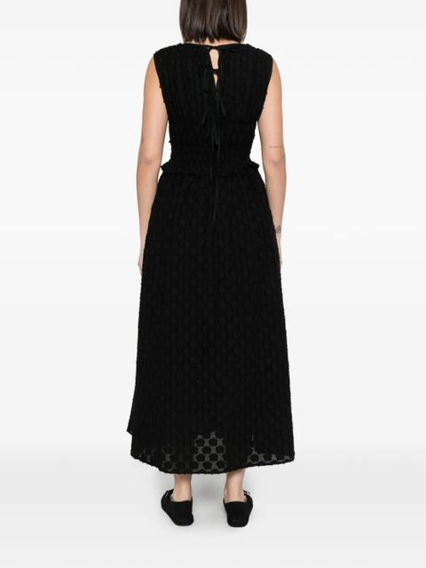 Cecilie Bahnsen Dinah smocked-effect maxi dress - Black
