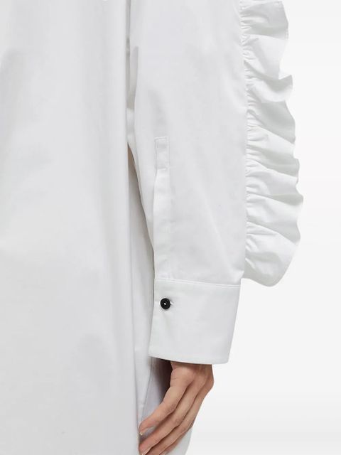 Jil Sander ruffled-detail cotton minidress - White - zdjęcie produktu nr 2
