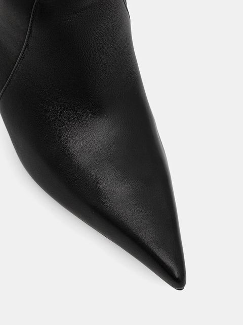 MICHAEL Michael Kors kozaki skórzane Dawn damskie kolor czarny na szpilce 40F5DWHB6L.001