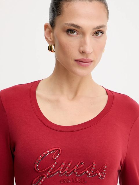 Guess longsleeve kolor czerwony W5YI26 J1314