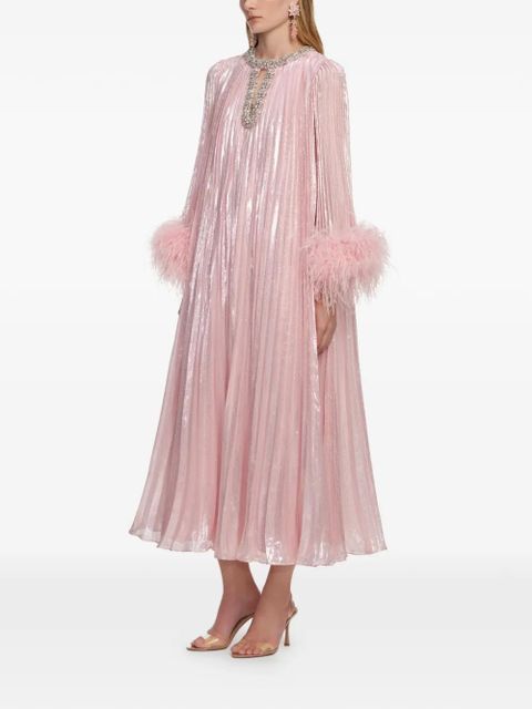 Self-Portrait embellished midi dress - Pink - zdjęcie produktu nr 1