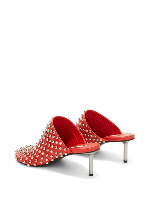 Jil Sander studded mules - Red