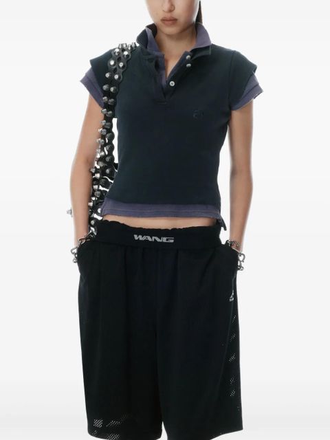 Alexander Wang layered effect polo shirt - Blue - zdjęcie produktu nr 2