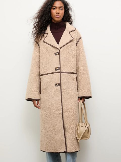 Answear.LAB płaszcz kolor beżowy - zdjęcie produktu nr 1