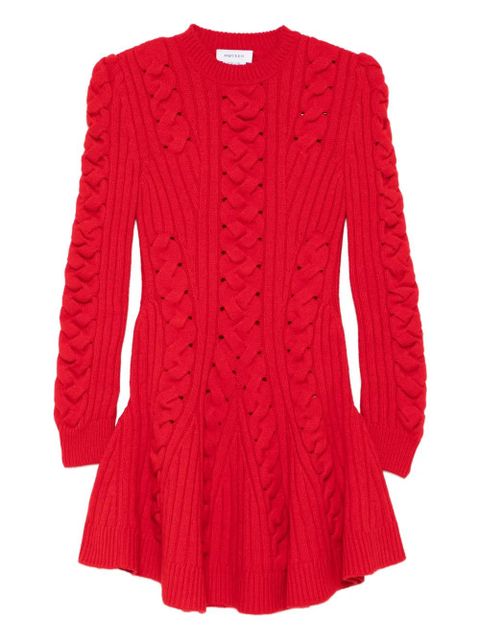 Alexander McQueen cable-knit mini dress - Red - zdjęcie produktu nr 1