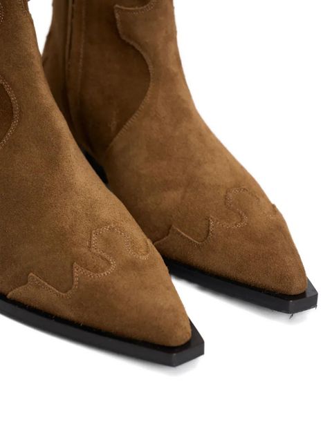 Aeyde Hester suede ankle boots - Brown
